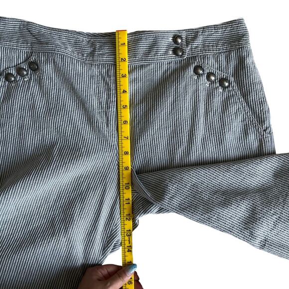 Cynthia Cynthia Steffe Women's 12 Nautical Stripe Bermuda Shorts Button Detail - Picture 5 of 6